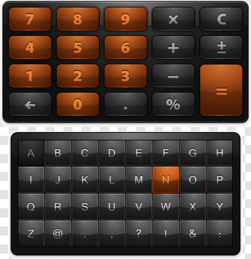 Web Button Blue - Numeric Keypad - Vector Calculator Ui Transparent PNG