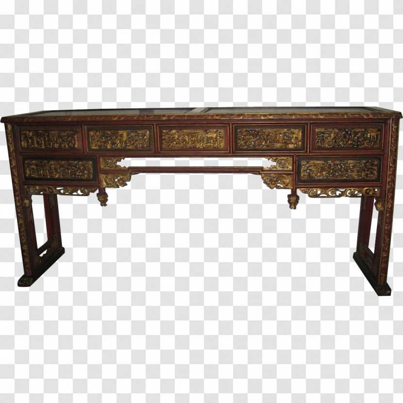 Table Chinese Furniture Altar Desk - Antique Transparent PNG