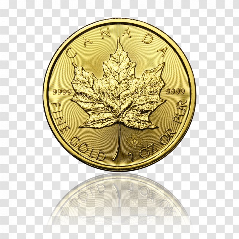 Gold Coin Canadian Maple Leaf Canada Transparent PNG