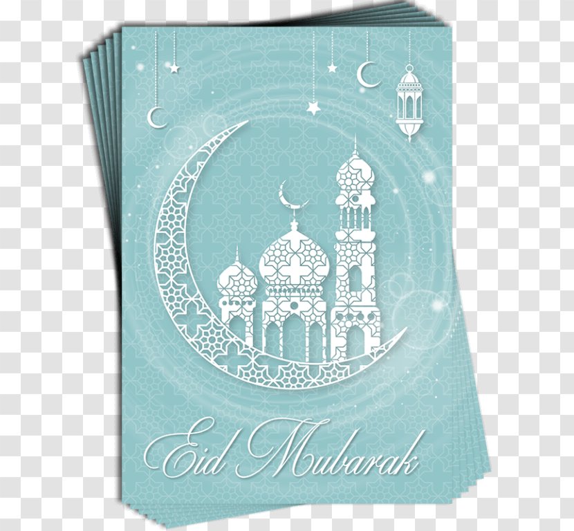 Eid Al-Adha Al-Fitr Mubarak Greeting & Note Cards Blue - Architecture - Al Fitr First Day Transparent PNG