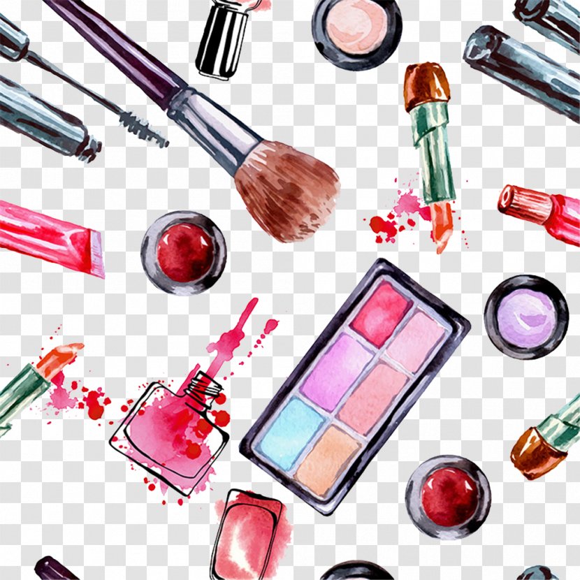 Cosmetics Wall Decal Eye Liner Brush Eyelash - Shadow - Vector Cartoon Images Makeup Transparent PNG