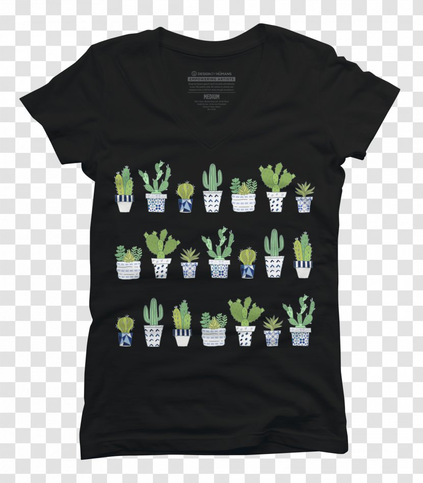 Printed T-shirt Hoodie Clothing - Neckline - Fleshy Rosette Succulents Transparent PNG