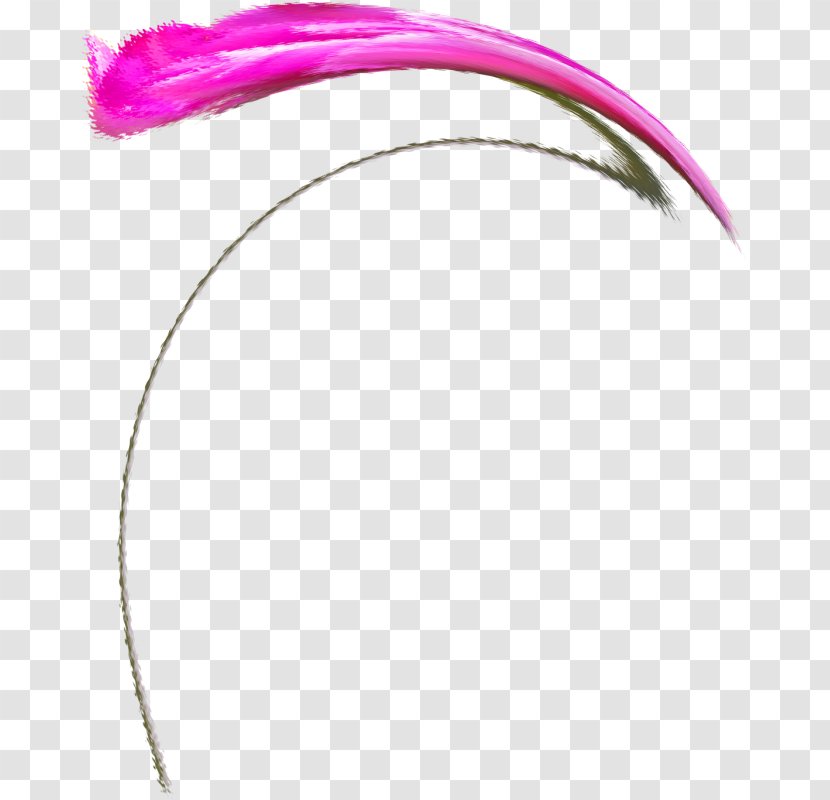 Feather Body Jewellery Pink M Line - Hair Transparent PNG