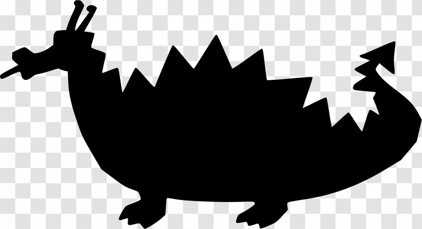 Clip Art - Black And White - Dragon Transparent PNG