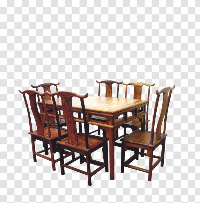 Table Chair Wood Furniture - Living Room - Mahogany Tables And Chairs Transparent PNG