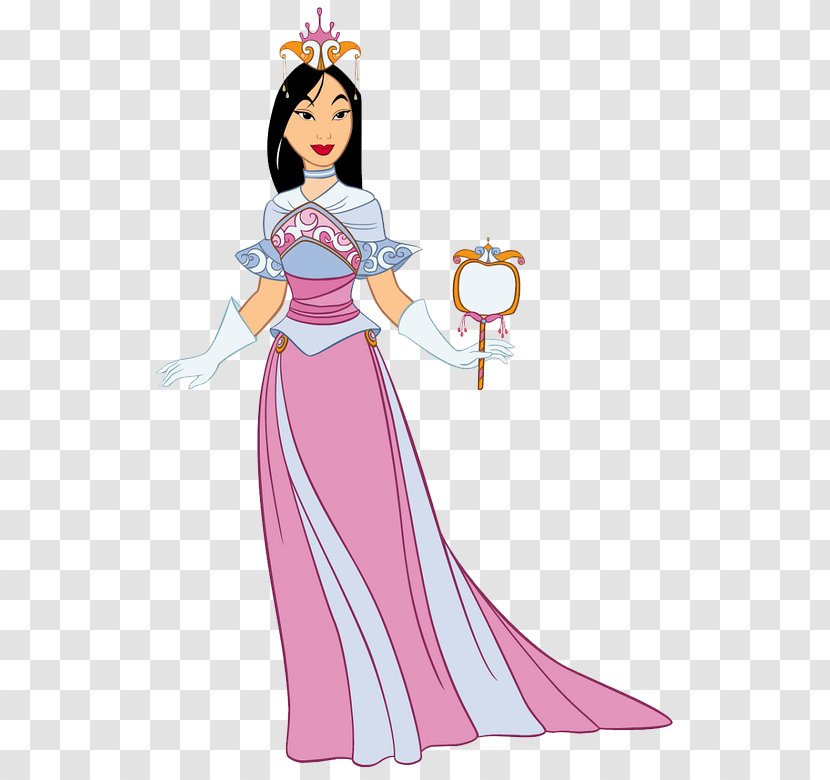 Mulan Disney Princess Green Blue Cyan - Tree - Ariel In Pink Dress Transparent PNG