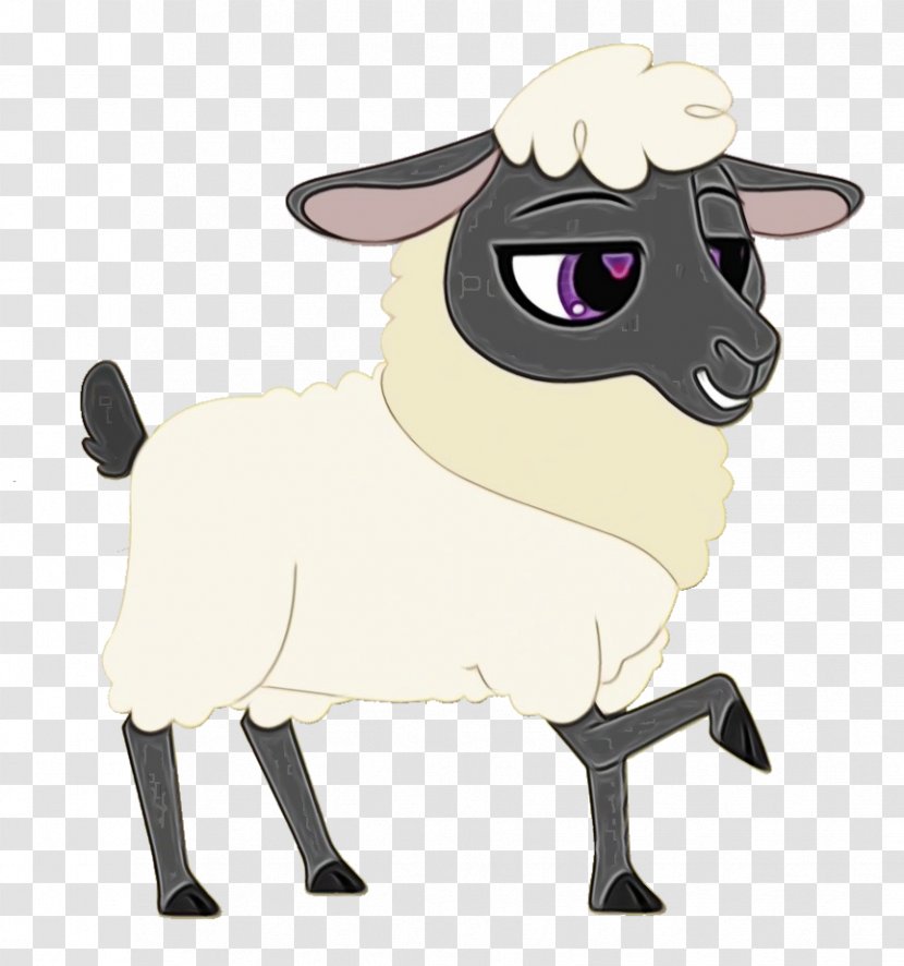 Sheep Cartoon Livestock Cow-goat Family - Wet Ink - Goatantelope Goats Transparent PNG