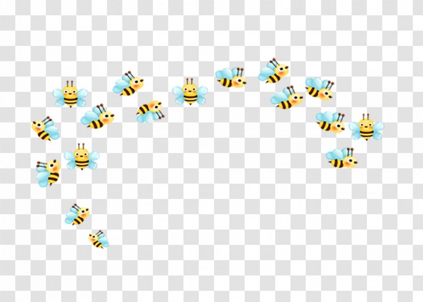 Bee Apis Florea Drawing Animation - Floating Bees Transparent PNG