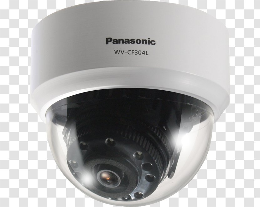 Panasonic WV-CF304LE Surveillance Camera - Television Lines - Fixed Dome Closed-circuit Analog SignalCamera Transparent PNG