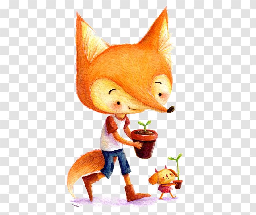 Alices Adventures In Wonderland Cartoon Picture Book Illustration - Tail - Anthropomorphic Small Fox Transparent PNG