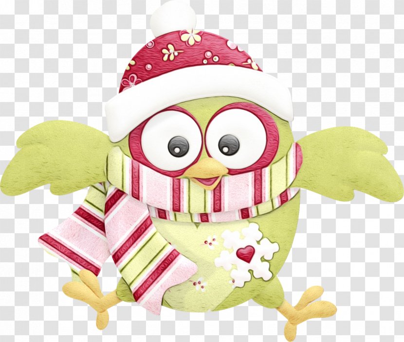 Cartoon Pink Owl Stuffed Toy Transparent PNG
