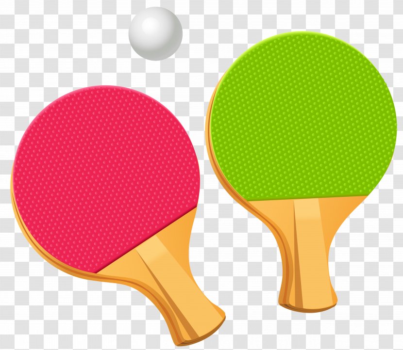 Table Tennis Racket Clip Art - Ball - Ping Pong Paddles Vector Clipart Transparent PNG