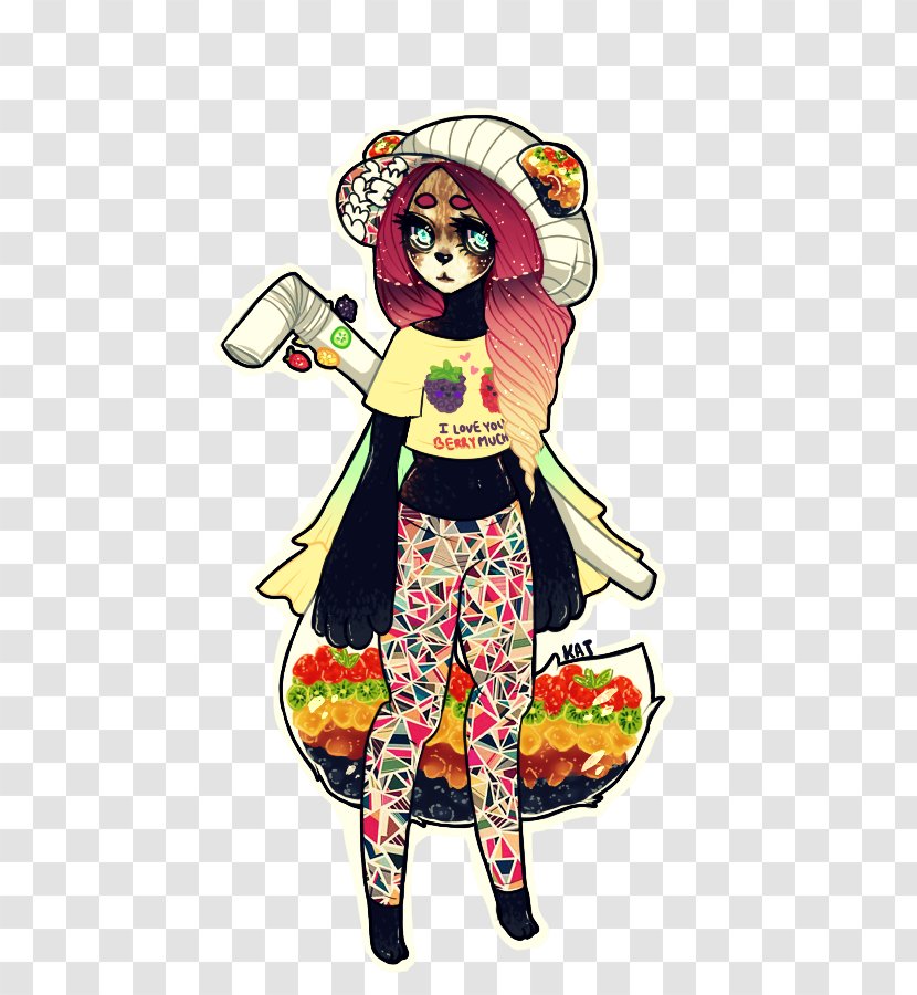 Art Clown Costume - Fruit Pattern Transparent PNG