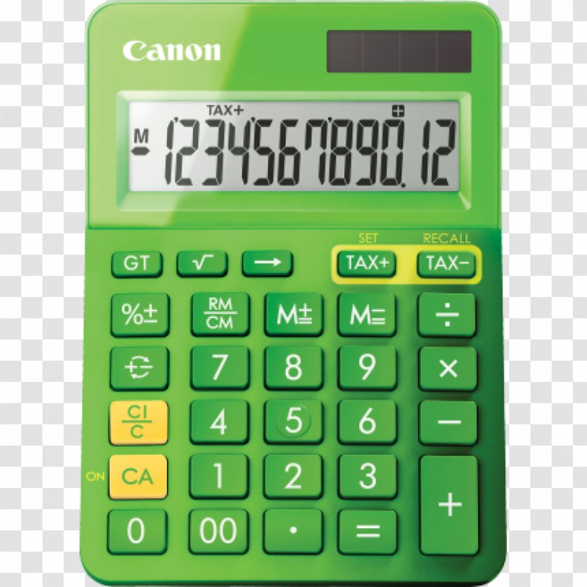 Canon LS-123K Calculator Scientific AS-2200 Desktop Display Black Accessories - Electronics Transparent PNG