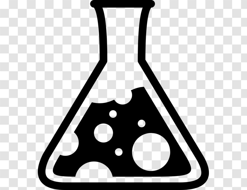 Clip Art Erlenmeyer Flask Laboratory Flasks Chemistry - Line Transparent PNG