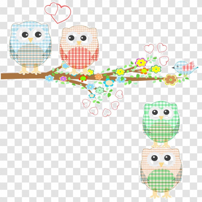 Owl Bird Cartoon Illustration - Baby Toys - Tree Transparent PNG