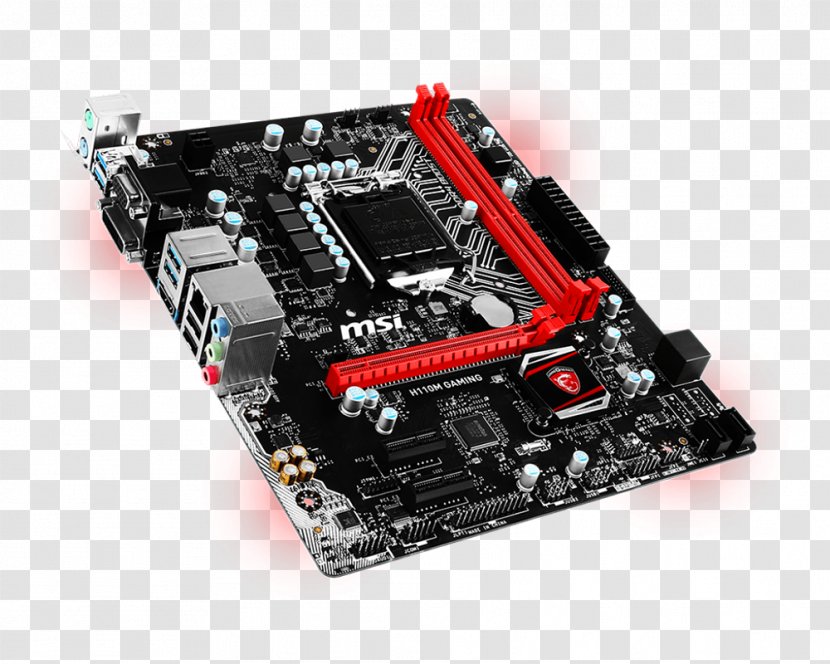 Intel MSI H110M GAMING LGA 1151 Motherboard DDR4 SDRAM - Electronics Accessory Transparent PNG