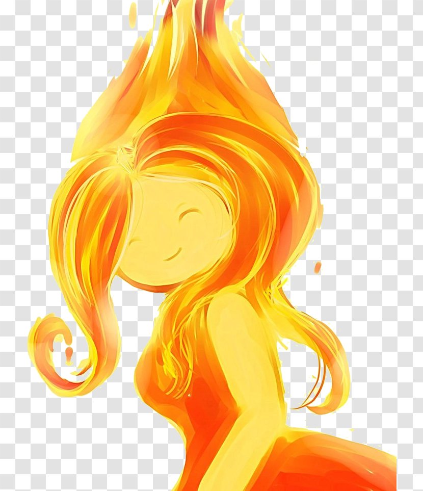 Flame Princess Finn The Human Fire - Watercolor Transparent PNG