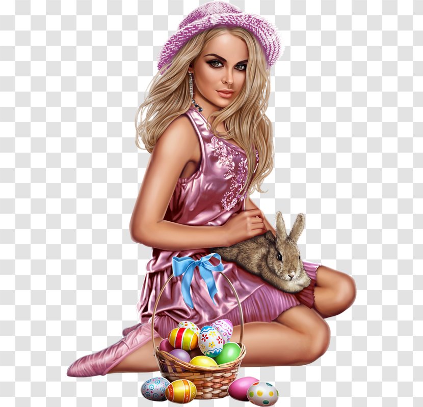 Easter Bunny Woman Rabbit International Women's Day - Watercolor Transparent PNG