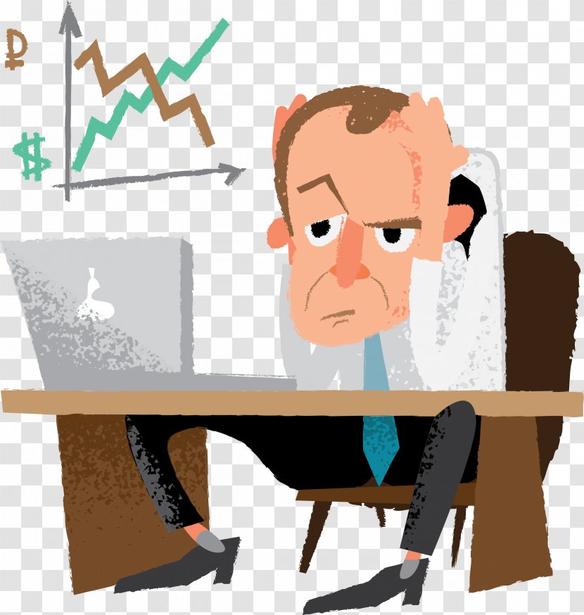 Icon - Cartoon - Thinking Boss FIG. Transparent PNG
