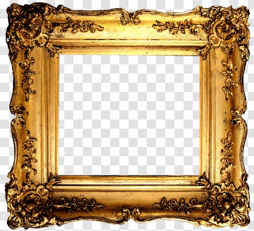 Picture Frames Clip Art - Gold Transparent PNG