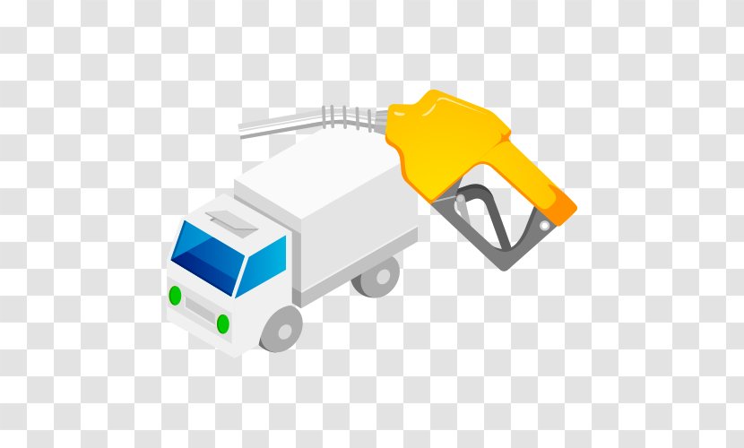 Car Pickup Truck - Yellow - Refueling Vector Material Transparent PNG