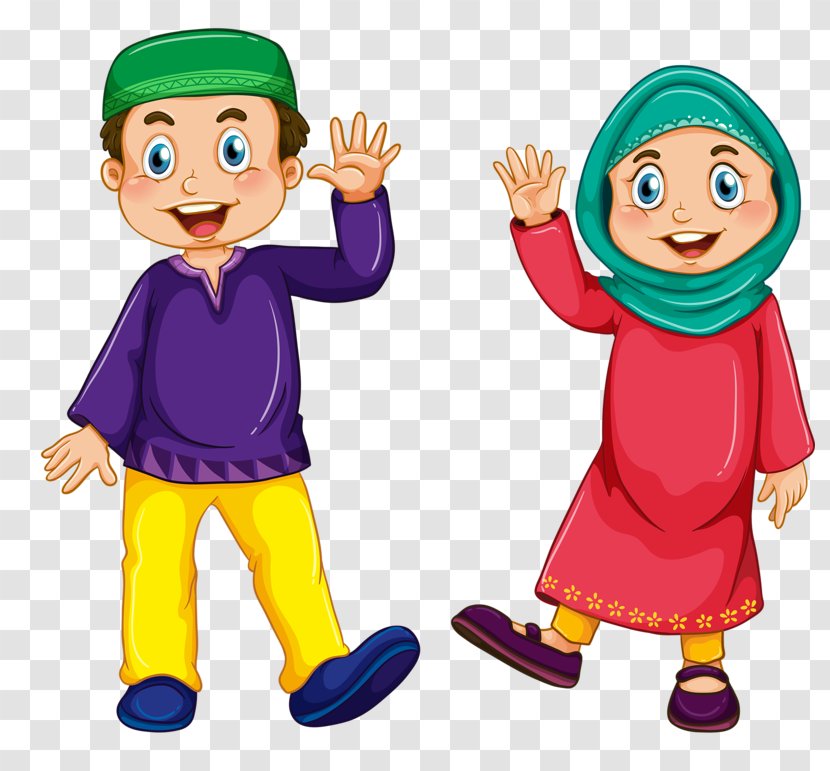 Muslim Islam Child Illustration - Toddler - Couple Transparent PNG