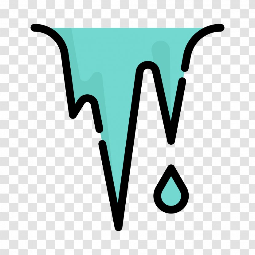 Icicle Cartoon Icon - Teal - Hand Drawn Vector Icicles Transparent PNG