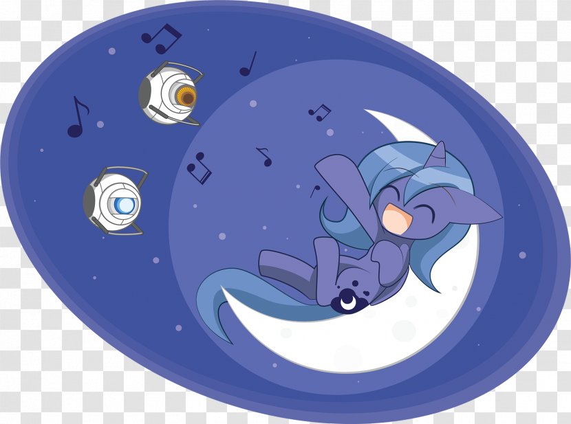 Princess Luna Pony Fan Art DeviantArt - Blue - Rabbit On The Moon Transparent PNG