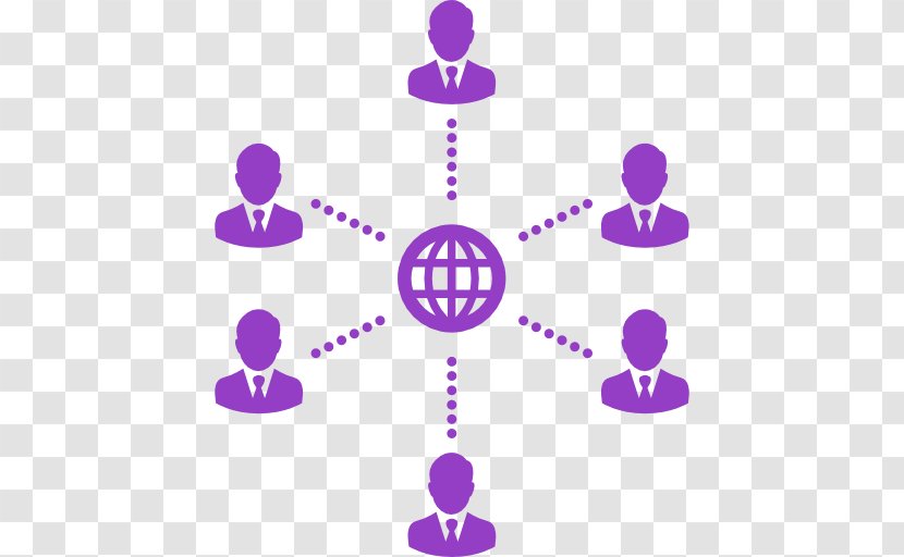 Clip Art Computer Network - Purple - Database Marketing Group Transparent PNG