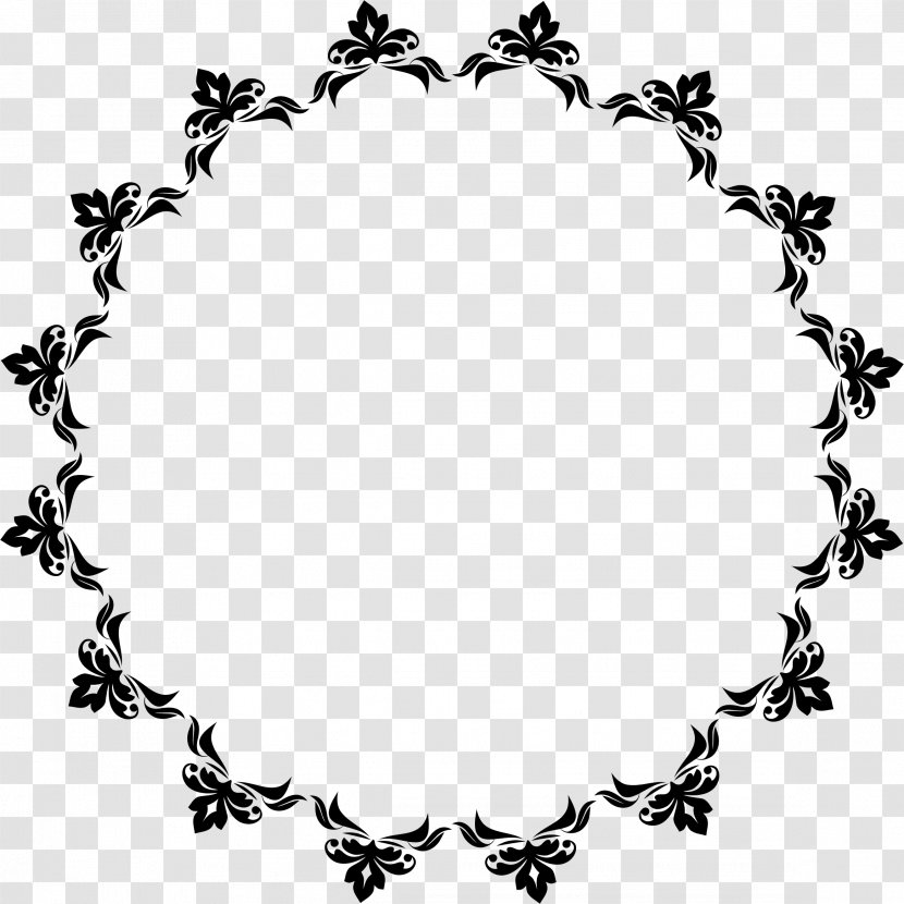 Ornament Clip Art - Black And White - Ornamental Transparent PNG