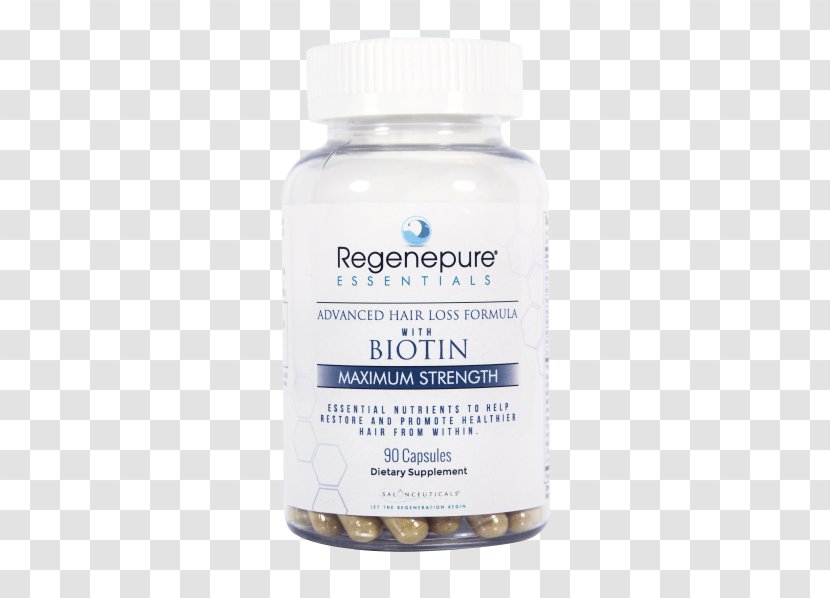 Dietary Supplement Biotin Regenepure DR Hair Loss & Scalp Treatment Capsule - Riboflavin Transparent PNG