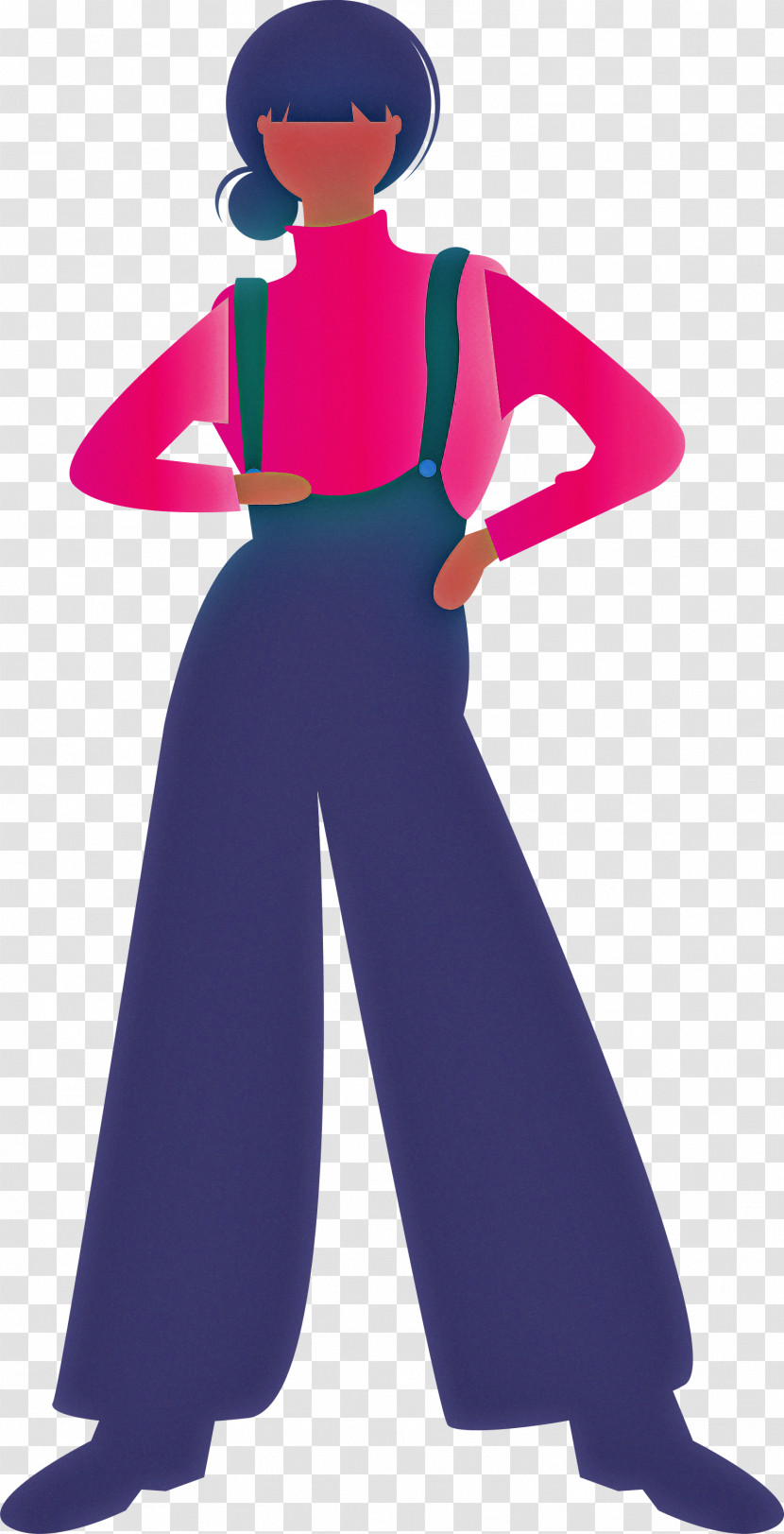 Clothing Standing Violet Trousers Costume Transparent PNG