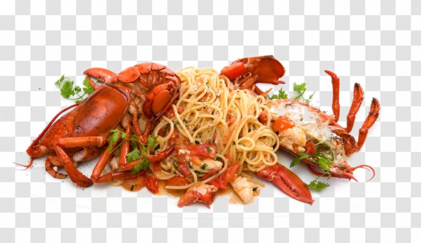 Homarus Spaghetti Alle Vongole Pasta Italian Cuisine Seafood - Southeast Asian Food - Delicious Lobster Transparent PNG