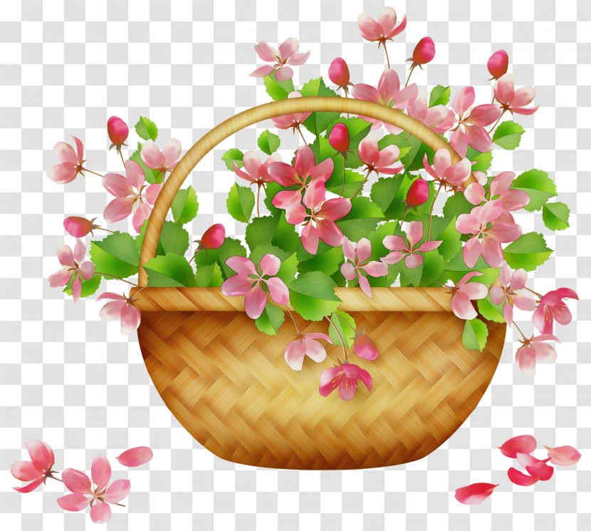 Watercolor Pink Flowers - Plant - Perennial Cut Transparent PNG