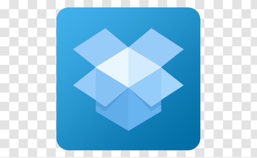 Electric Blue Square Angle Symmetry - Dropbox Transparent PNG