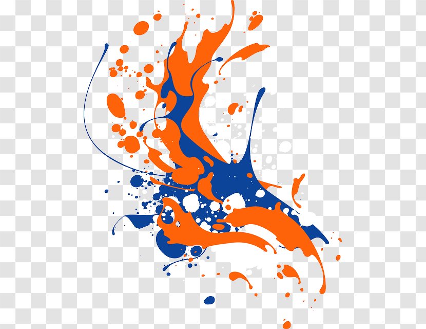 Watercolor Painting Orange Clip Art - Color Splash Transparent PNG