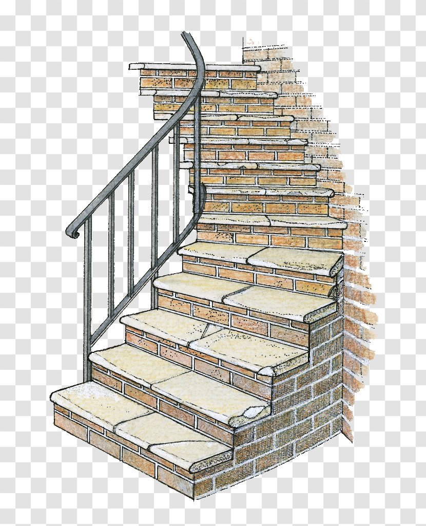 Stairs Brick Drawing Illustration - Building - Piled Up Transparent PNG