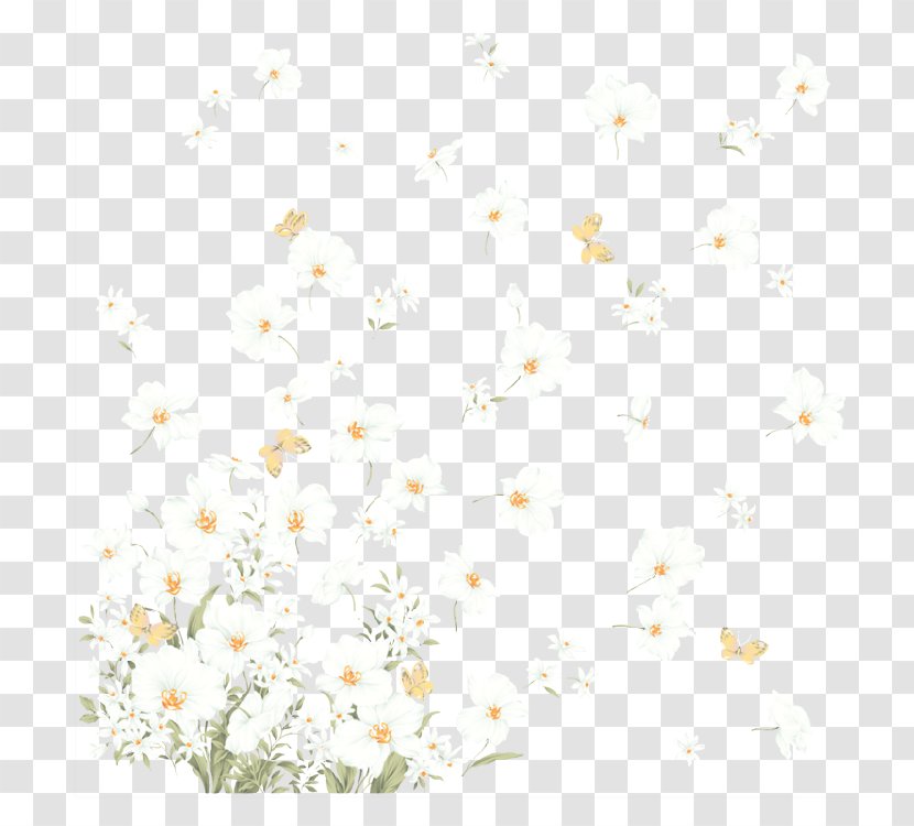 White Flower Wallpaper - Color - Small Flowers Transparent PNG