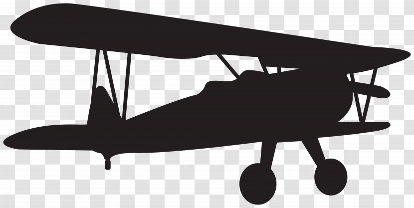 Clip Art Airplane Aircraft Silhouette - Propeller Transparent PNG