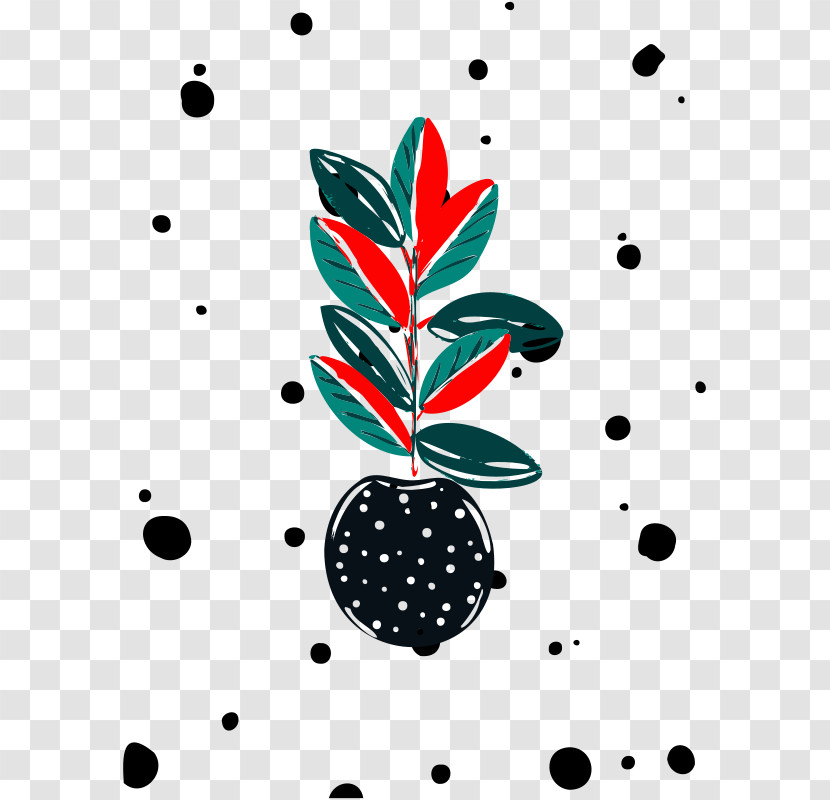 Black And White Leaf Fruit Pattern Meter Transparent PNG