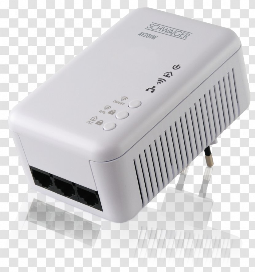 Adapter Power-line Communication PowerLAN Wireless Access Points Router - Schattenprofil Transparent PNG