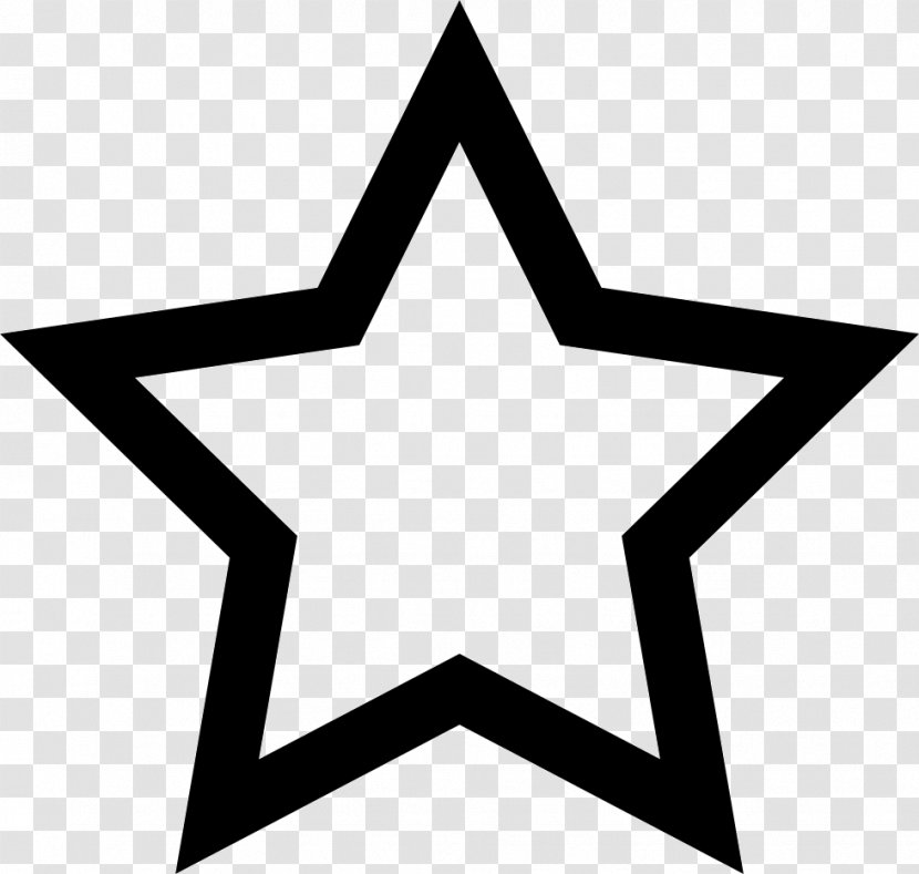 Five-pointed Star Symbol Outline Clip Art - Point - Starts Transparent PNG