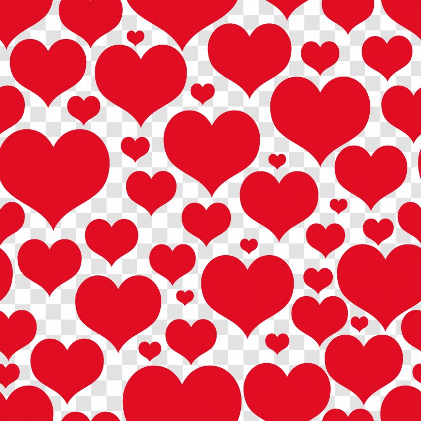 Valentine's Day Heart Pattern - Flower - Transparent Cliparts Transparent PNG