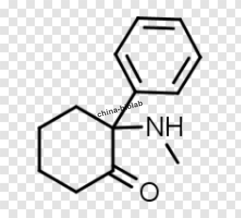 Ketamine Dissociative Anesthetic Complex Regional Pain Syndrome Drug - Black And White Transparent PNG