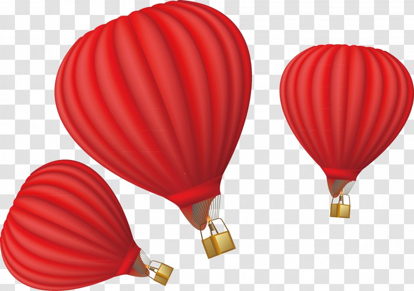 Parachute Download - Heart - Red National Day Decoration Vector Transparent PNG
