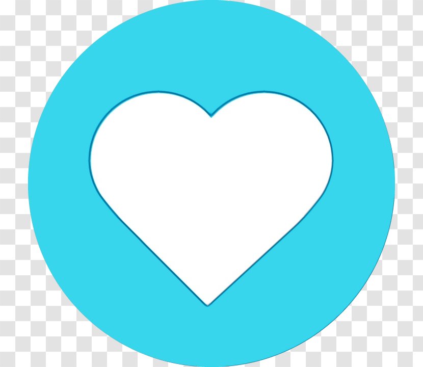 Modern Heart - Aqua - Symbol Teal Transparent PNG
