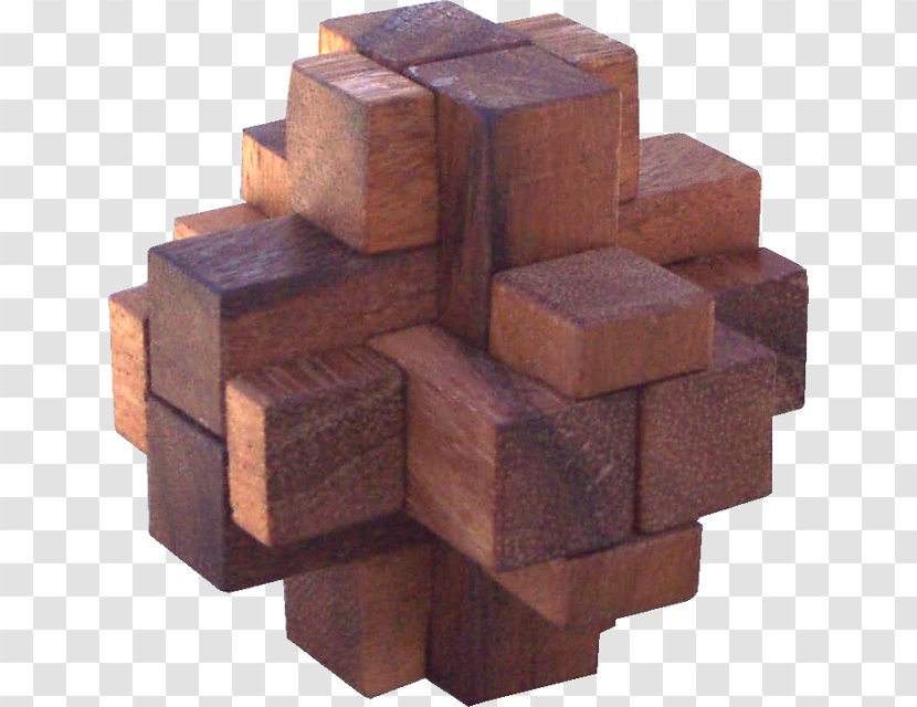 Wood Burr Puzzle Riddle Cube - Construction Transparent PNG