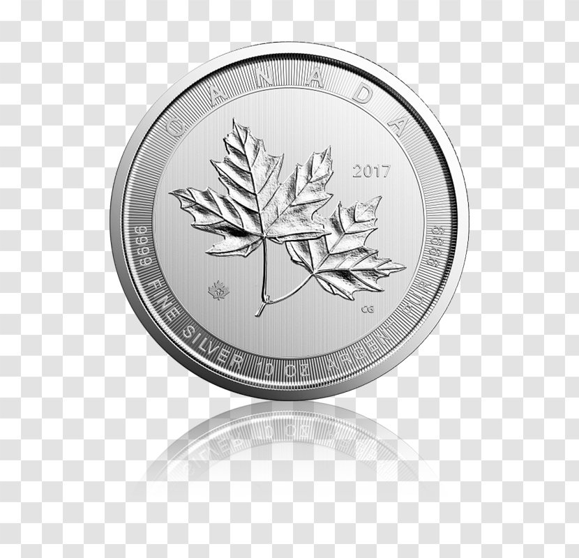 Canada Canadian Silver Maple Leaf Gold Coin Transparent PNG