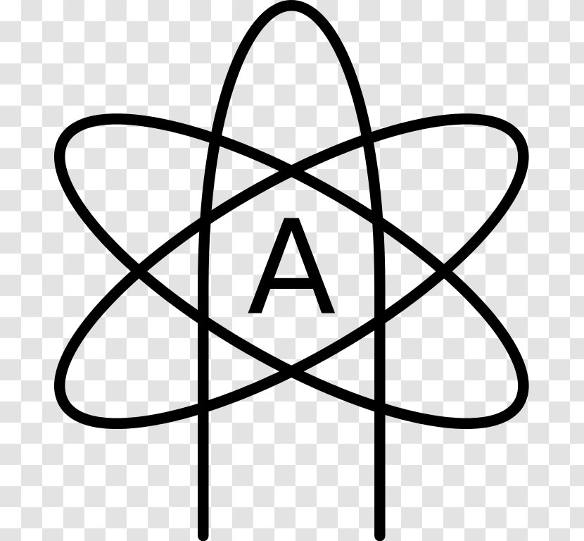 Atoms In Molecules Symbol - Black - Atheist Transparent PNG